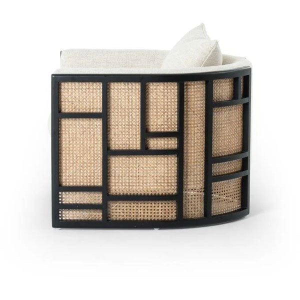 Wooden Cane & Rattan Lounge Chair - Softy