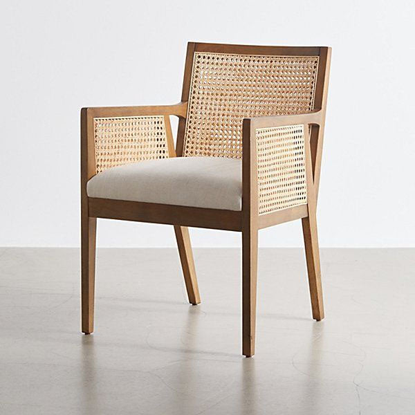 Wooden Rattan Cane Chair - Club Chair