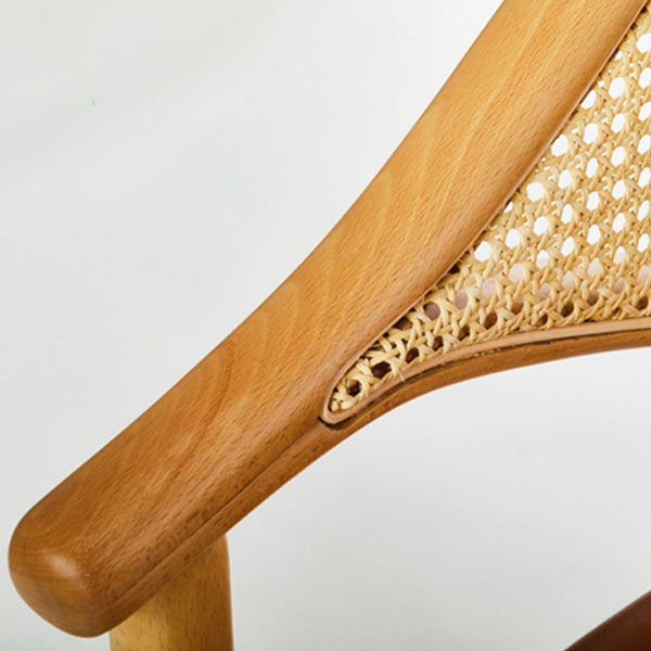 Wooden Rattan Cane Chair - Magnus