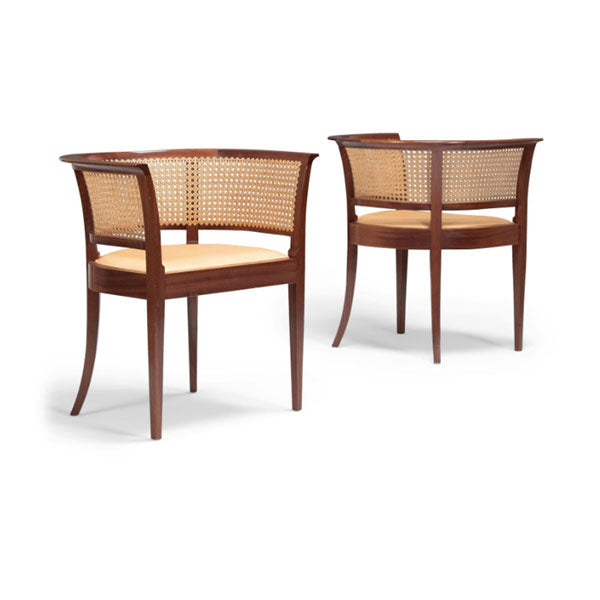 Wooden Rattan Cane Chair - Tub Chair 1