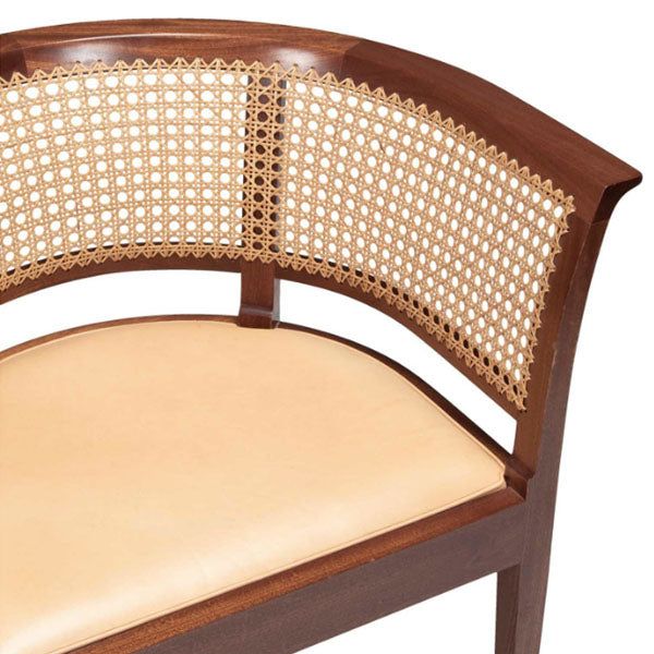 Wooden Rattan Cane Chair - Tub Chair 7
