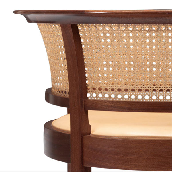 Wooden Rattan Cane Chair - Tub Chair 8