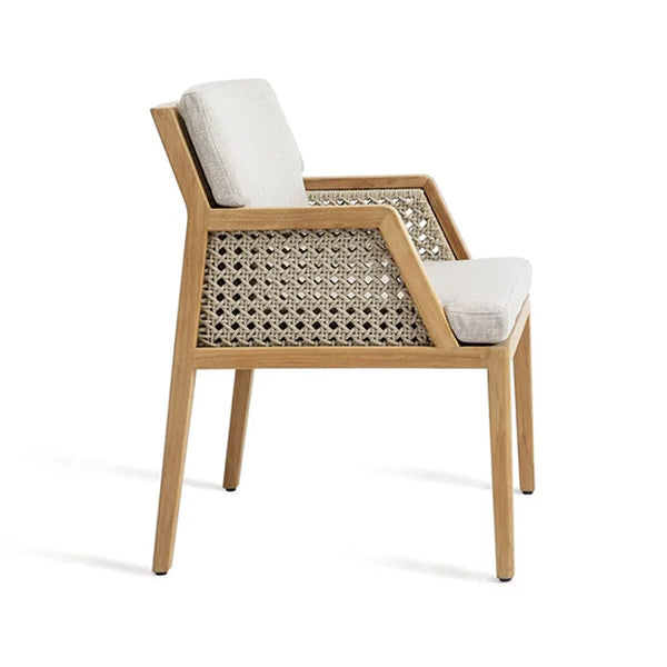 Wooden Rattan Cane Chair - Velmure