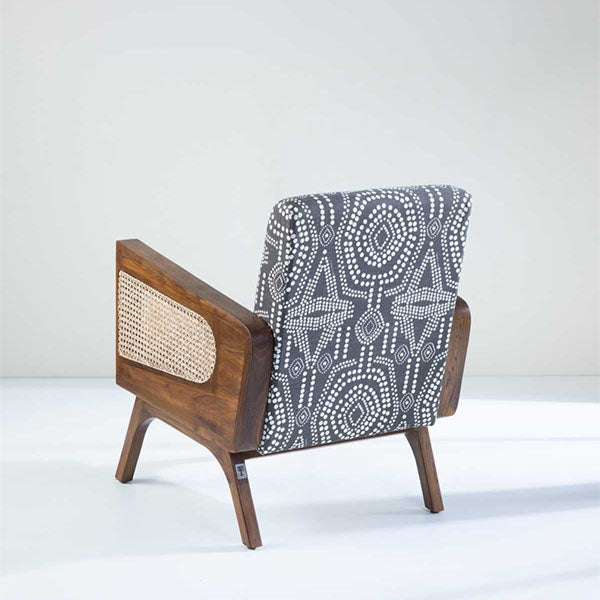 Wooden Rattan Cane Chair - Wingback Chair 6