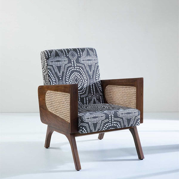 Wooden Rattan Cane Chair - Wingback Chair 4
