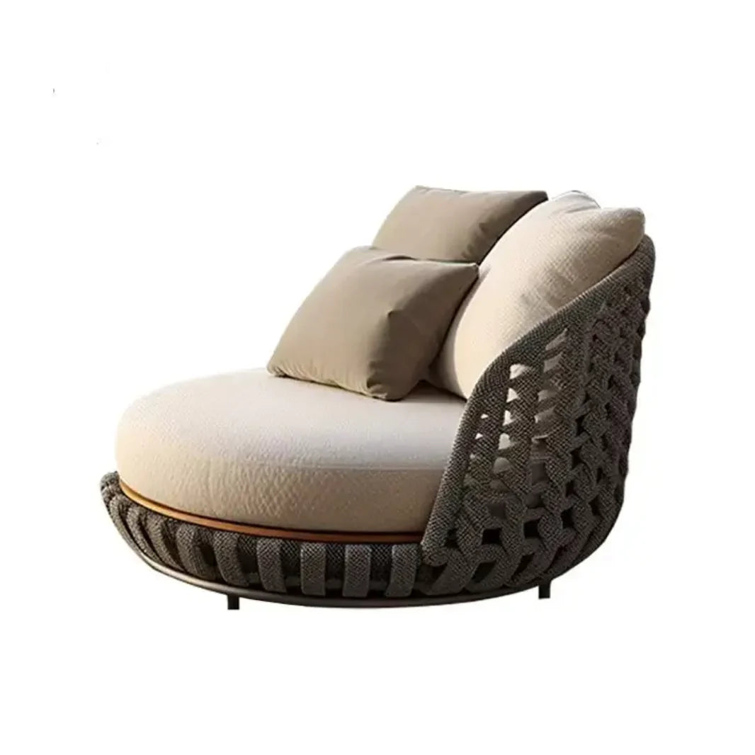 Luxurious Outdoor furniture - Buy Affordable 5 seater Outdoor Braid Rope sofa set with centre table - Buy Outdoor Sofa - Loom From LUXOX INDIA - Outdoor Lounge Chair for garden, terrace and balcony