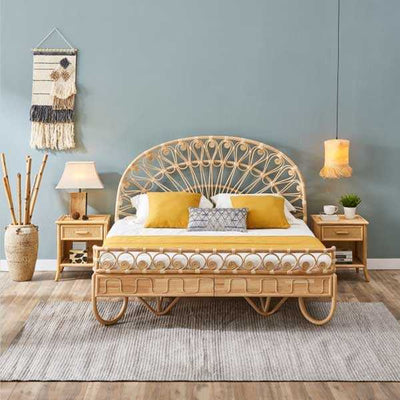 Cane Rattan Furniture Bed