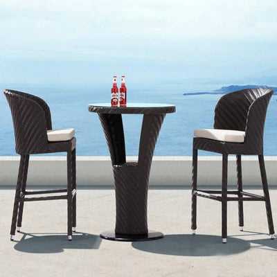 Outdoor Furniture Wicker Bar Set
