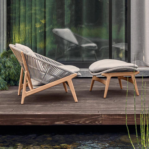 Outdoor Furniture - Outdoor Braid & Rope Occasional Chair - Florence Mini