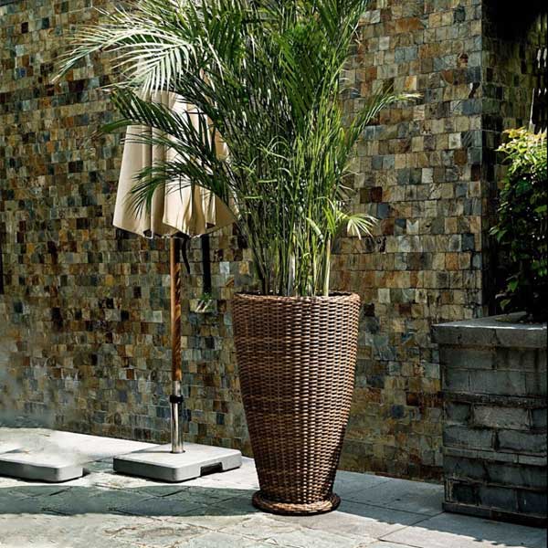 outdoor wicker pots for plants Outdoor Garden Furniture - Wicker Furniture - for Patio & Terrace - Outdoor Wicker Planter