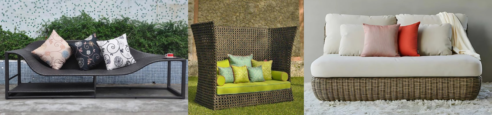Outdoor Wicker Couch 