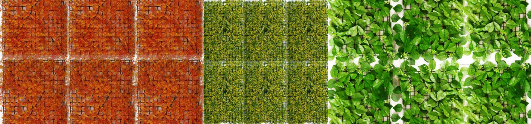 Artificial vertical Garden matts, inter locking PVC PP Garden vertical wall panels and hedge panels