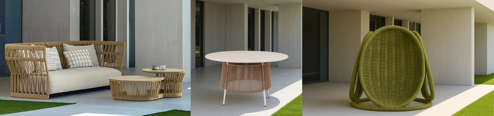 Outdoor Coffee Table & सेंटर टेबल  Braid & Rope Coffee Table & Center Table |आउटडोर कॉफी टेबल