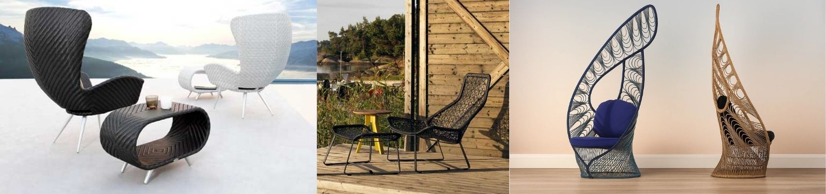 Outdoor Wicker Easy Lazy Chairs