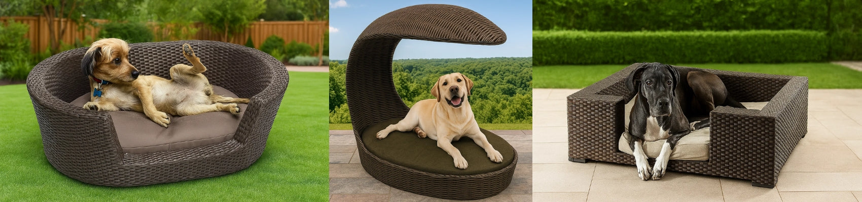 Outdoor Wicker Pet Baskets