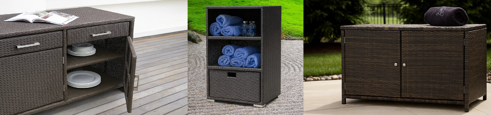 Outdoor Wicker Cabinets