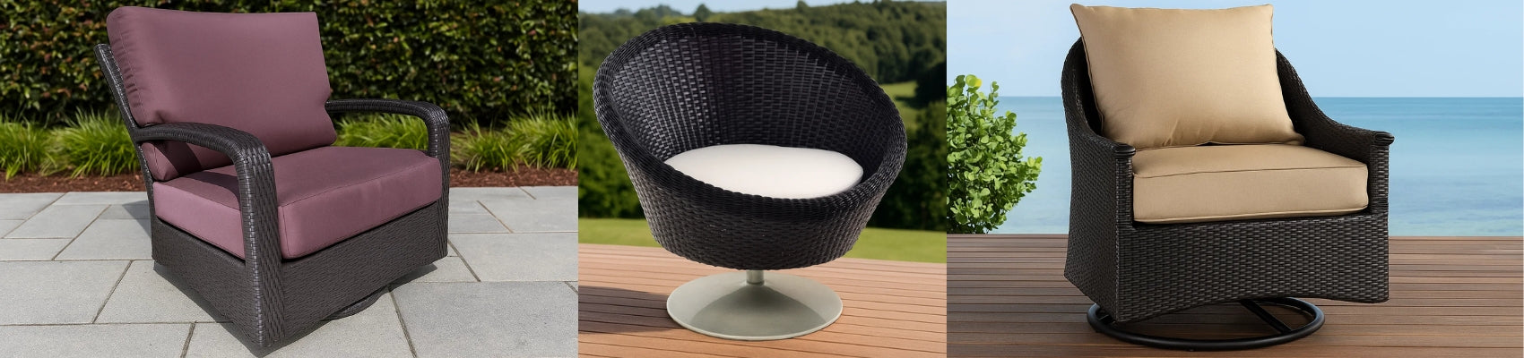 Outdoor Wicker Gliders