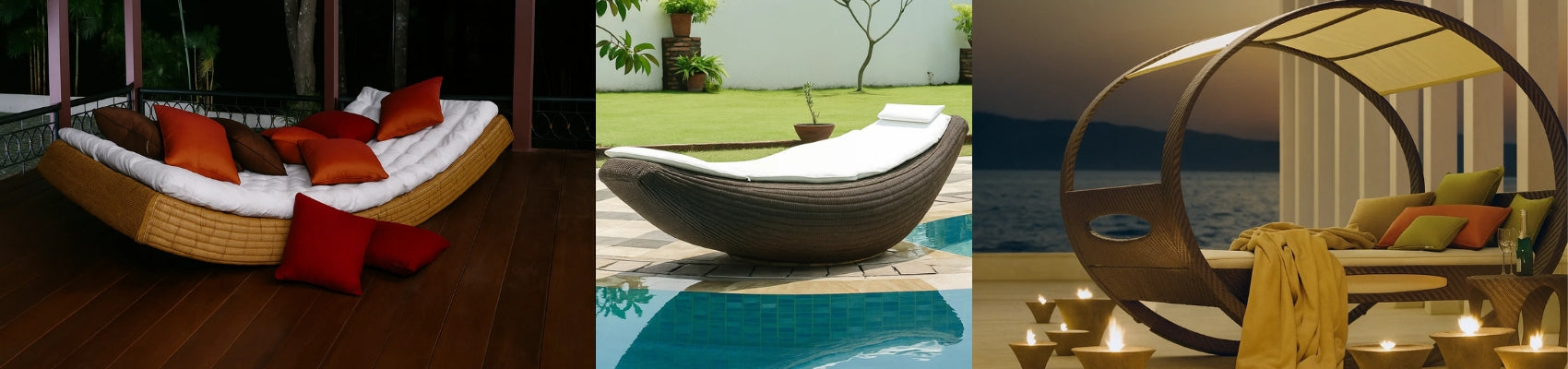 Outdoor Wicker Rocking Bed