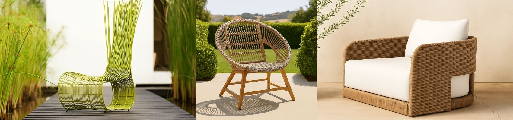 Outdoor Wicker Occasional Chairs 