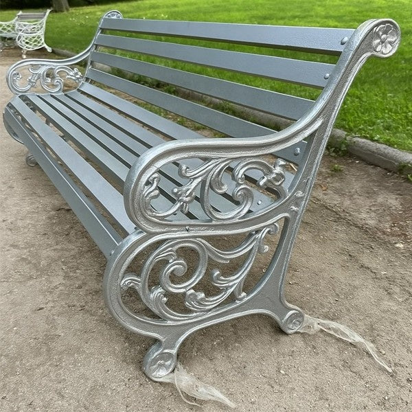 कास्ट एल्युमिनियम आउटडोर फर्नीचर - गार्डन बेंच - हंगेरियन