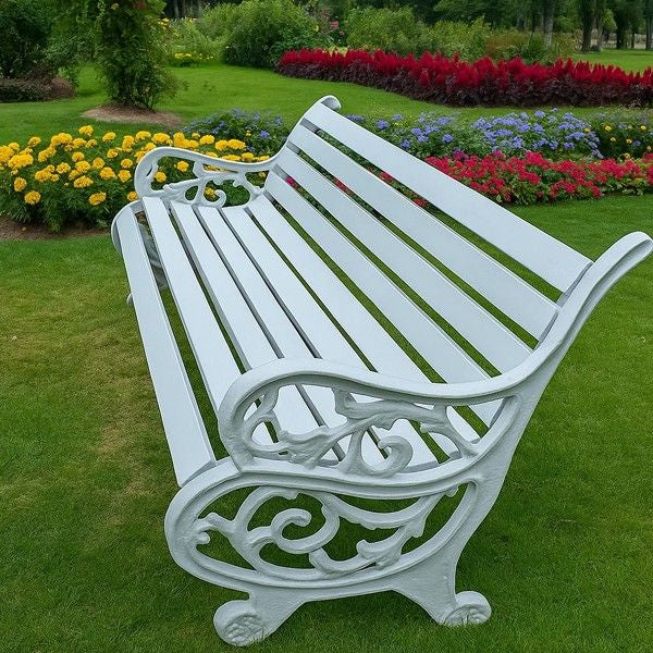 कास्ट एल्युमिनियम आउटडोर फर्नीचर - गार्डन बेंच - हंगेरियन