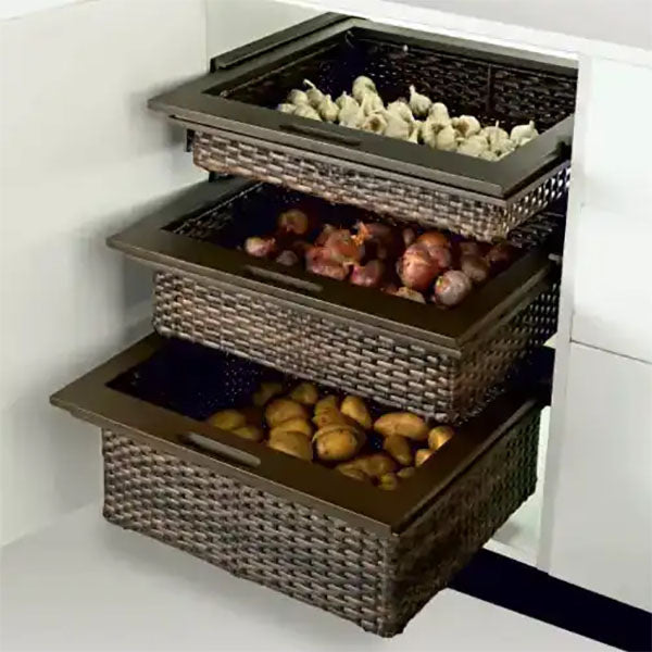 Alluminium PE Wicker - Kitchen Basket - Luxe 3