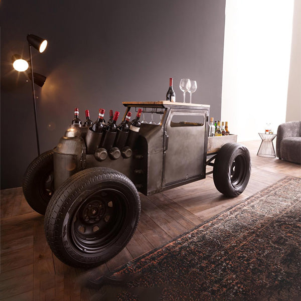 Antique Rustic Automobile Furniture - Wine Cabinet - AutoRevive