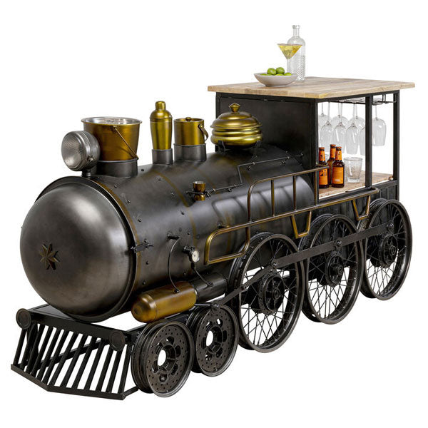 Antique Rustic Automobile Furniture - Wine Cabinet - Rustic RailCraft