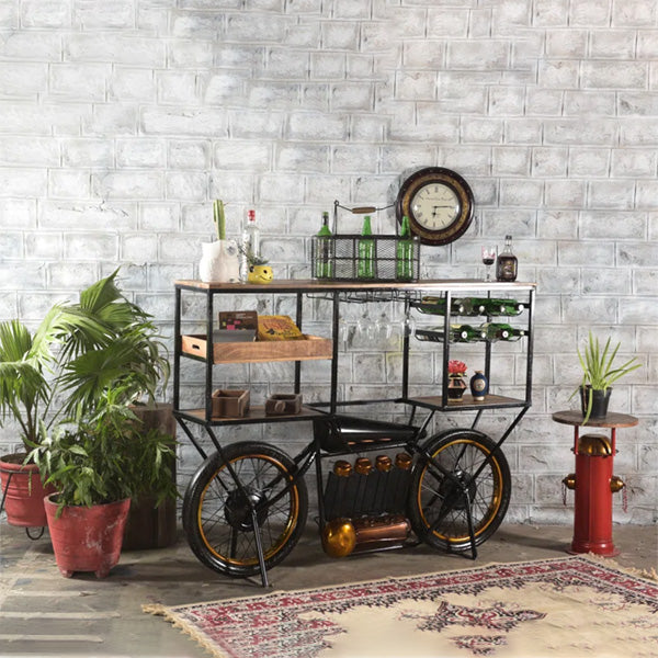 Antique Rustic Automobile Furniture - Wine Cabinet - Vintage Spin