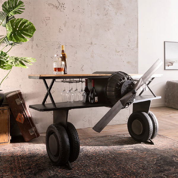 Antique Rustic Automobile Furniture - Wine Cabinet - WineWings