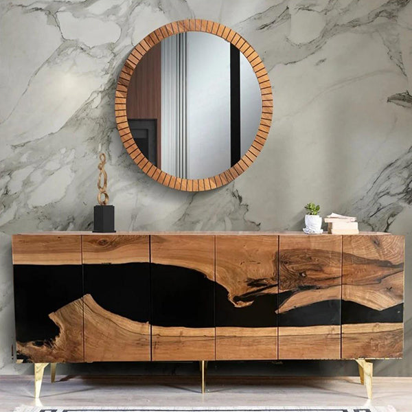 Epoxy Resin Furniture - Chest of Drawer - Midnight Dresser with Mirror