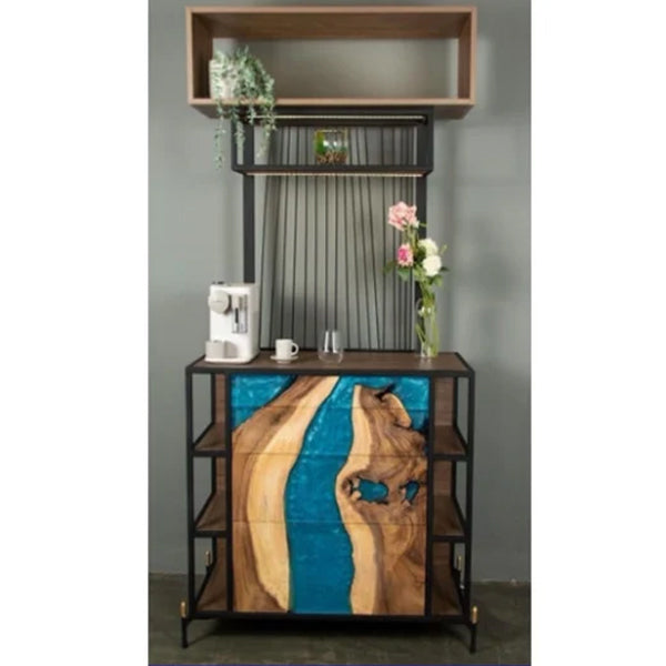 Epoxy Resin Furniture - Cup Board - Rack Shelf - AzureRack Cupboard