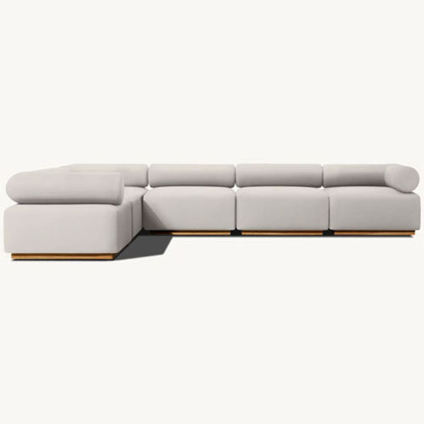 Fabric Upholstered Outdoor Furniture - Sofa Set - Wooden Sapphire