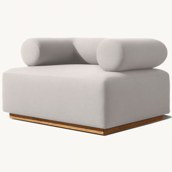 Fabric Upholstered Outdoor Furniture - Sofa Set - Wooden Sapphire