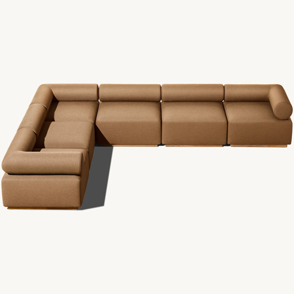 Fabric Upholstered Outdoor Furniture - Sofa Set - Wooden Sapphire