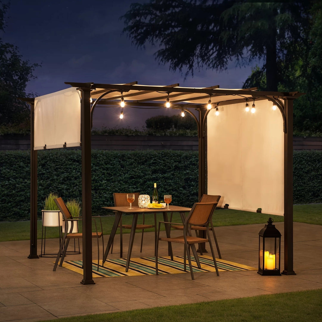 Garden Umbrella - Retractable Pergolas - Stable Patio Parasol - Square Umbrella - Pergola Cum Umbrella - PortaLux