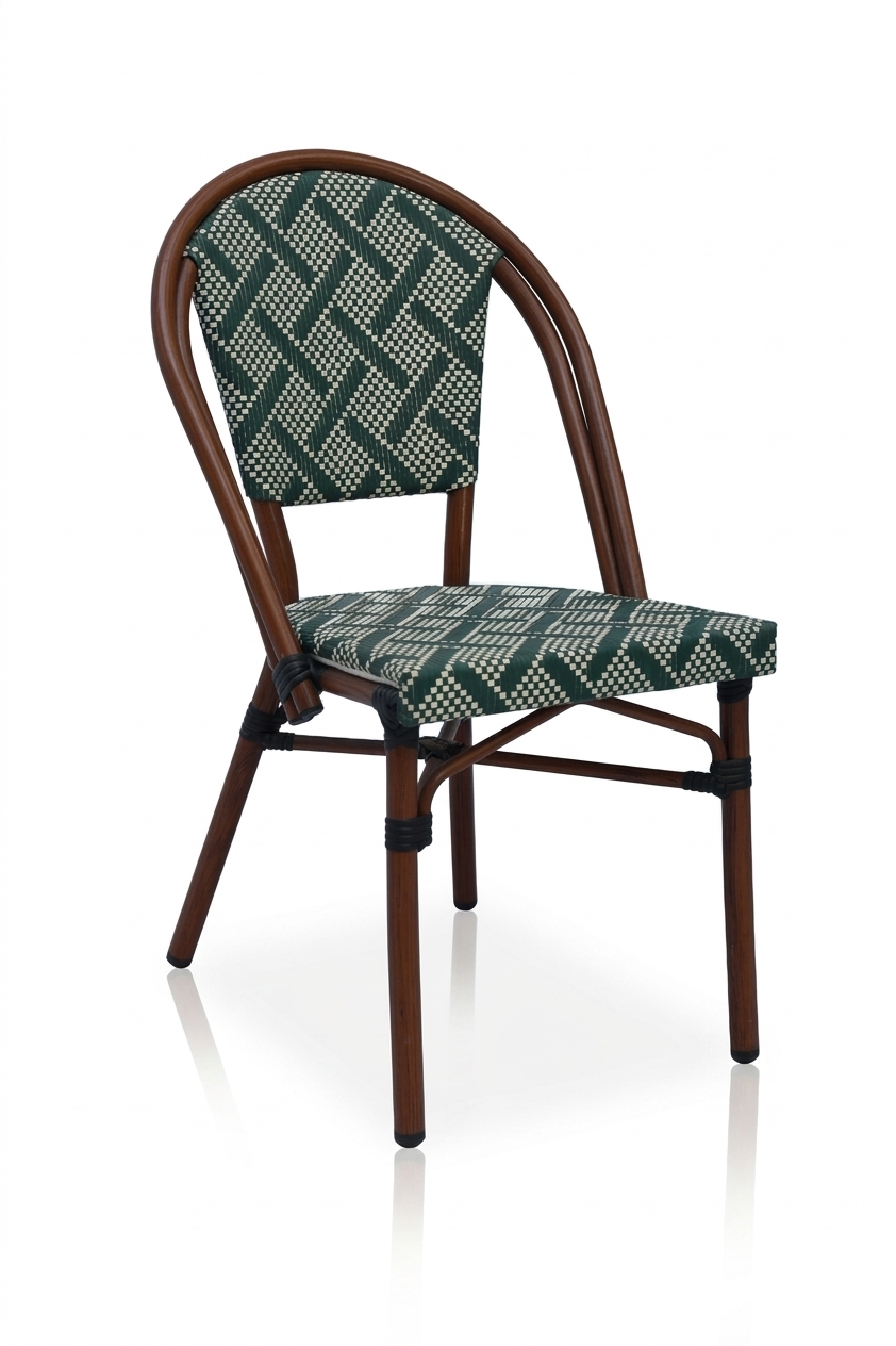 Montclair French Bistro Cane & Wicker Coffee Chair | Aluminium Frame | Stackable Café & Patio Chair