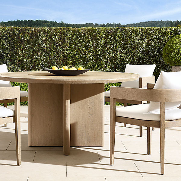 Outdoor Furniture Wood - Dining Set - Oak -  Ready Stock Sale
