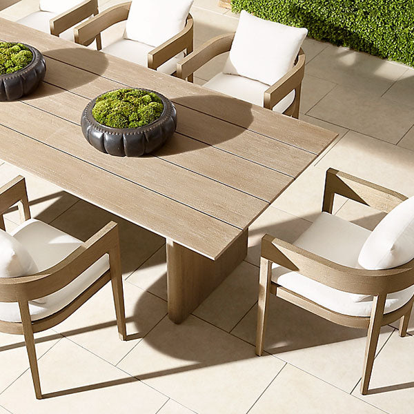 Outdoor Furniture Wood - Dining Set - Oak -  Ready Stock Sale