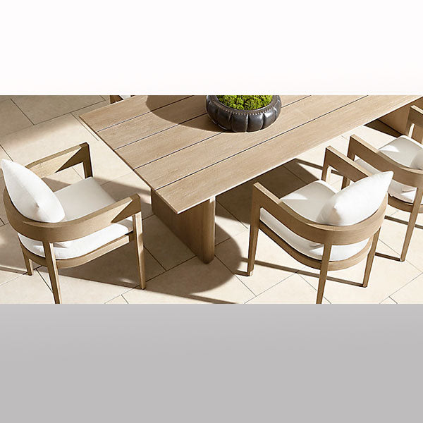 Outdoor Furniture Wood - Dining Set - Oak -  Ready Stock Sale