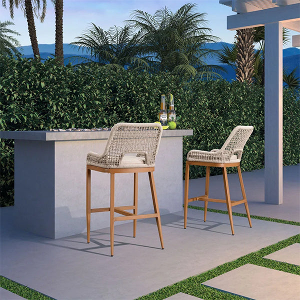 Outdoor Braided & Rope Bar Set - Teakova