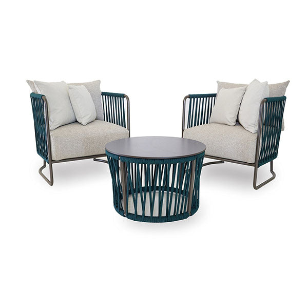 Outdoor Braided & Rope Coffee Set - Tavina