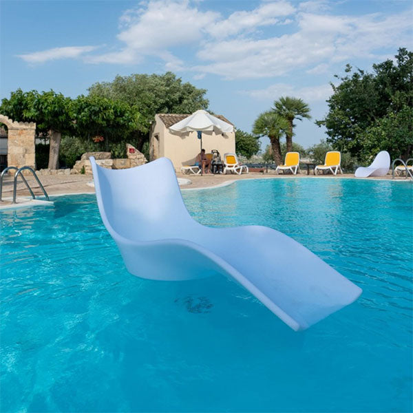 Outdoor Floating Pool Lounger FRP - Submerged Sun Bed, Immersed Sun Lounger, Water Dip Sun Lounger Serenity Curve 