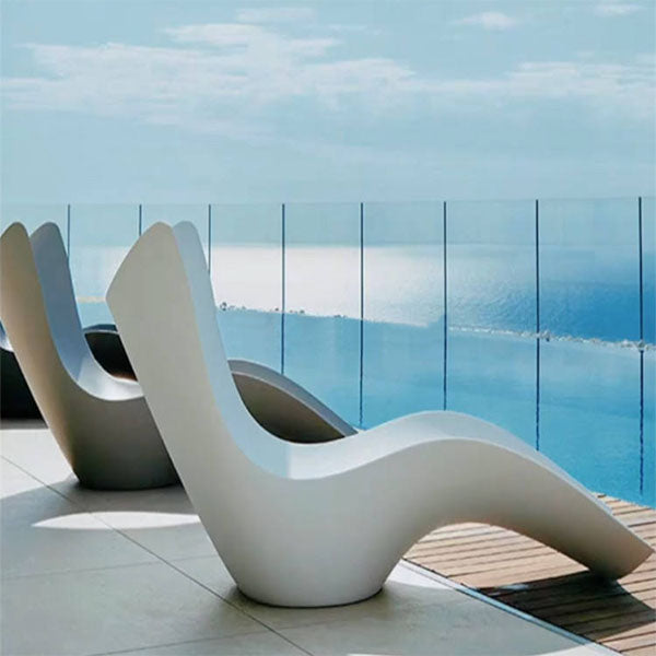 Outdoor Floating Pool Lounger FRP - Submerged Sun Bed, Immersed Sun Lounger, Water Dip Sun Lounger Serenity Curve 