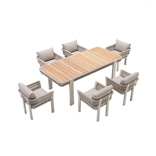 Outdoor Furniture Braided & Rope Dining - Plumbago