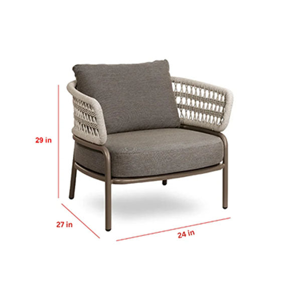 Outdoor Furniture Alluminum Braided & Rope Sofa- StrataBraid