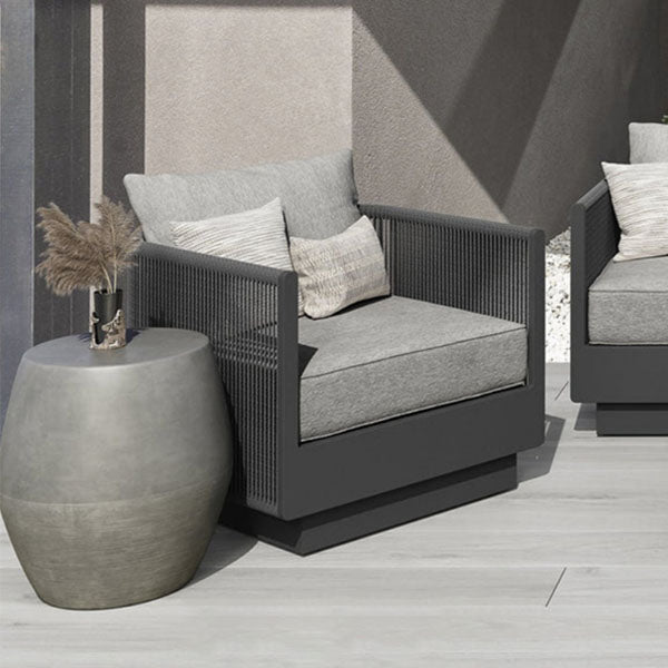 Outdoor Furniture Braid and Rope Heigh Back Chair,Lazy Chair, Rest Chair, Easy Chair, Ocassional chair - Lussera