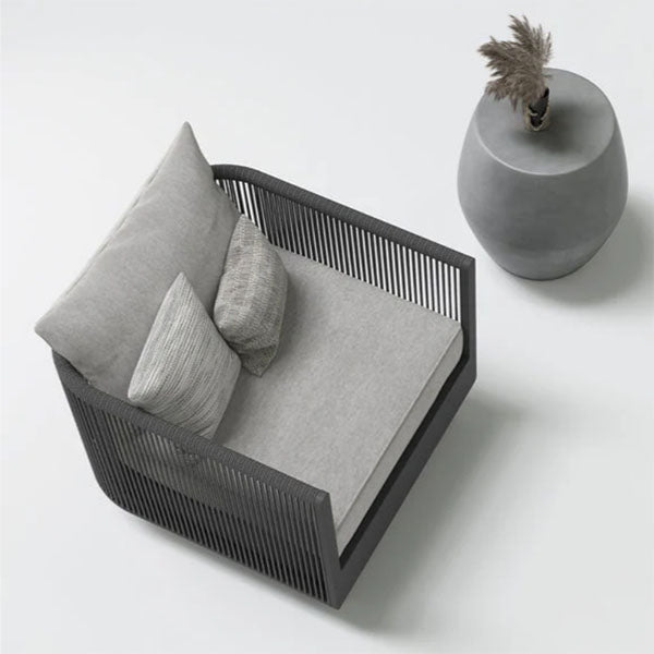 Outdoor Furniture Braid and Rope Heigh Back Chair,Lazy Chair, Rest Chair, Easy Chair, Ocassional chair - Lussera