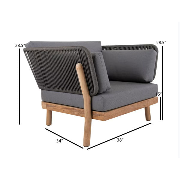 Outdoor Furniture Braided wooden Sofa- Ecoflair