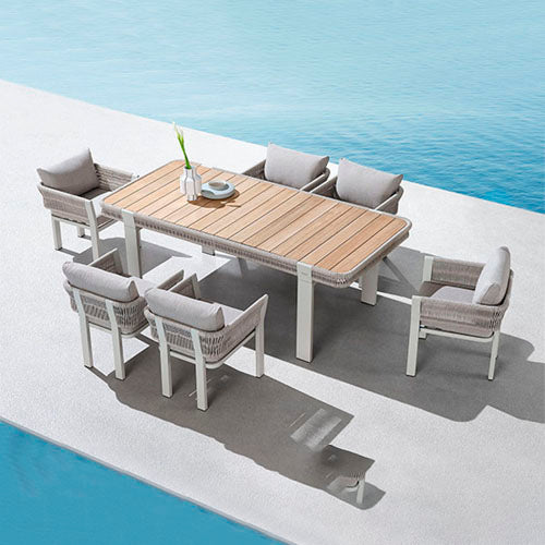 Outdoor Furniture Braided & Rope Dining - Plumbago